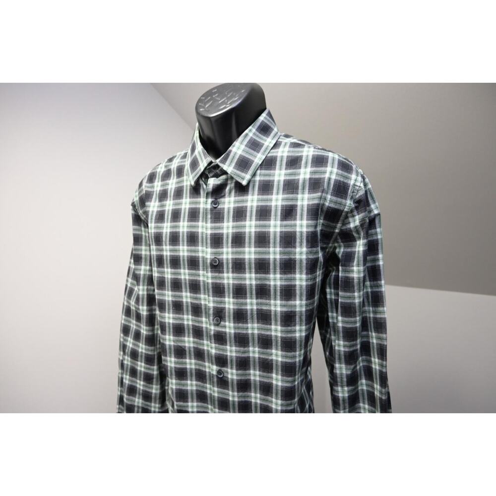 Express Dress Shirt Modern Fit Plaid Casual Long Sleeve Mens Sz XL‎
